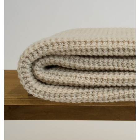 Koc z Wełny Merino 100% LANEA z piki waflowej Koc z Wełny Merino 100% LANEA z piki waflowej