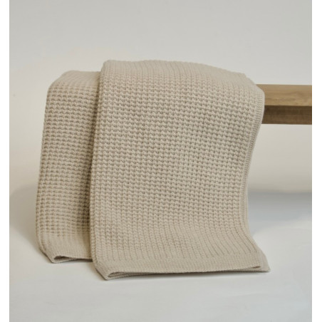 Koc z Wełny Merino 100% LANEA z piki waflowej Koc z Wełny Merino 100% LANEA z piki waflowej