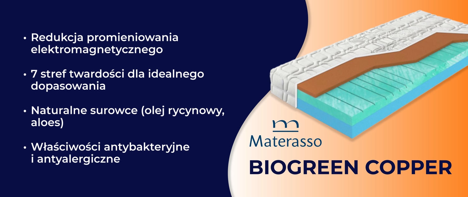 Materasso Biogreen Copper 160x200